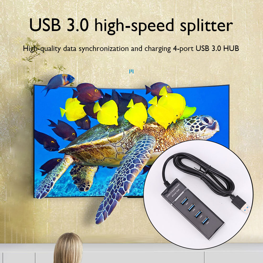 USB 4-port Hub Splitter Extender