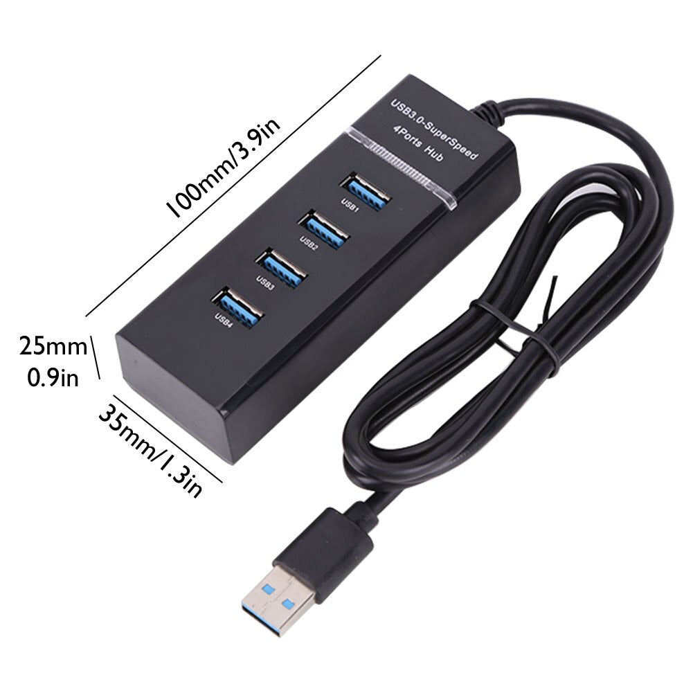 USB 4-port Hub Splitter Extender