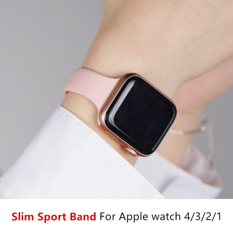 Slim Silicone Wristband for Apple watch