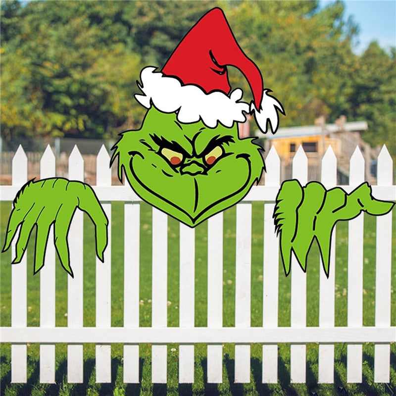 Christmas Fence Peekers