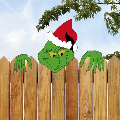 Christmas Fence Peekers