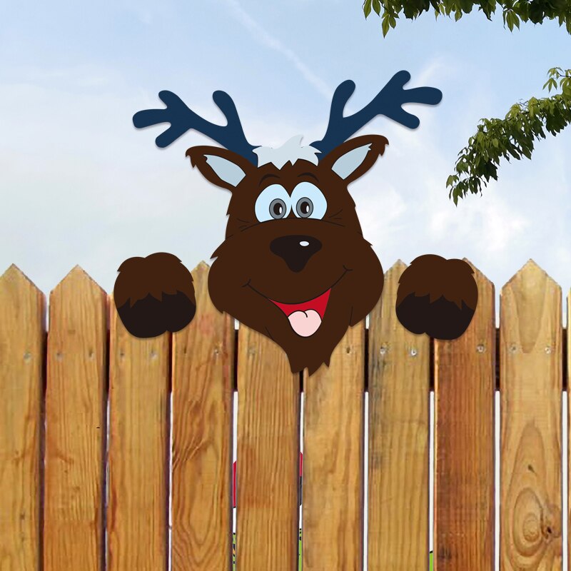 Christmas Fence Peekers