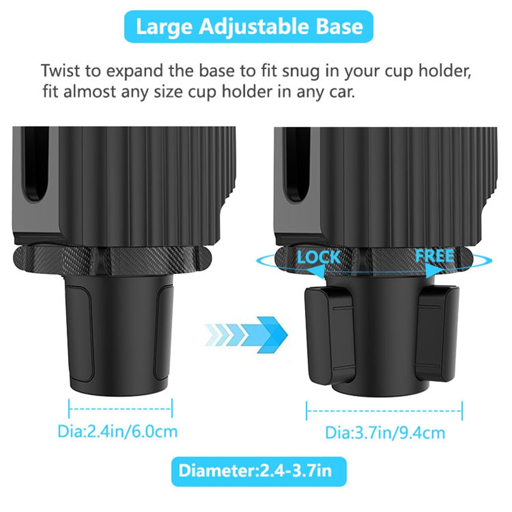 Universal Multifunction Mobile and Cup Holder for Cars