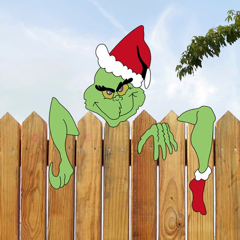 Christmas Fence Peekers